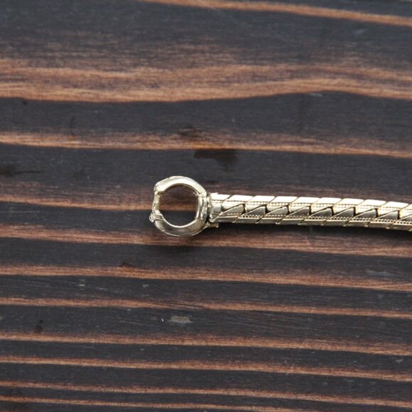 Suffragette Style Bracelet with Green Cabachon & Seed Pearls - Picture 7 of 16